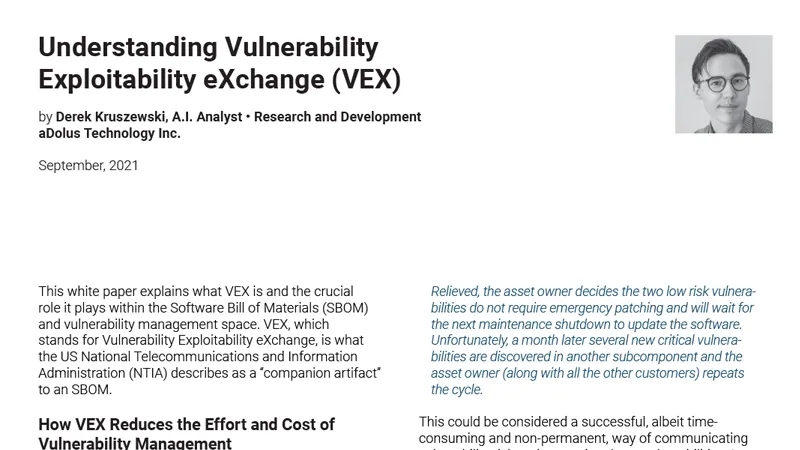 Thumbnail of the VEX Documents whitepaper